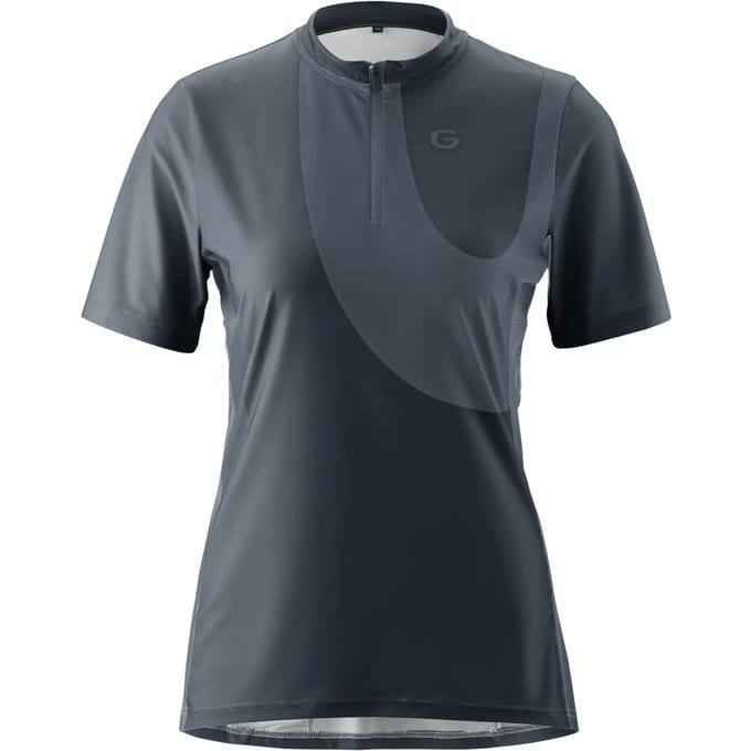 Gonso Adventure Halfzip Korte Mouw Wielertrui Grijs 36 Vrouw