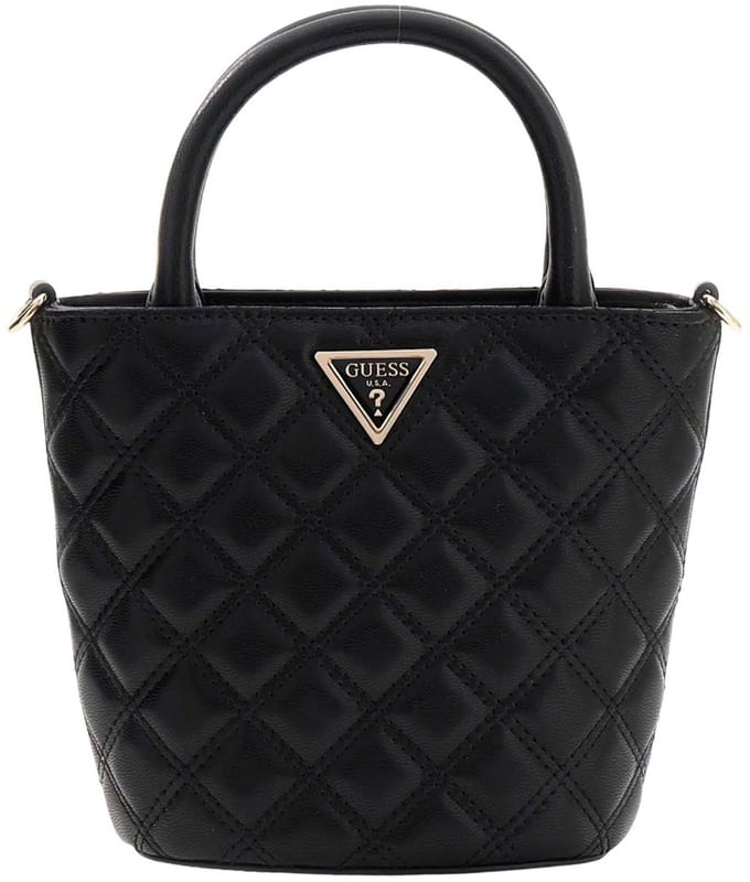 GUESS schoudertas handtas Giully II Mini Tote Black beige