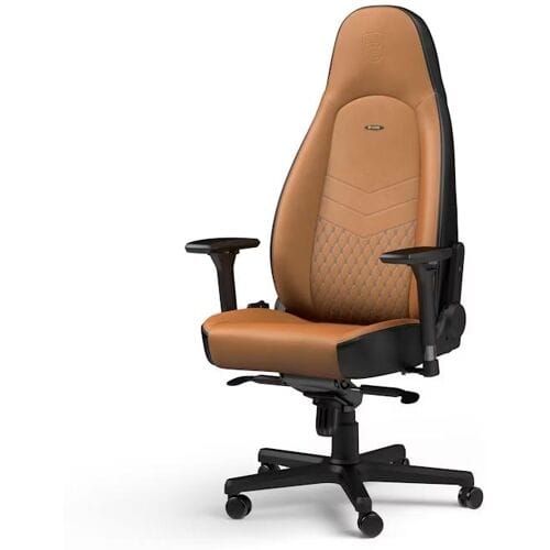 Noblechairs ICON Series leren gamestoel Cognac/Zwart (Echt Leder)