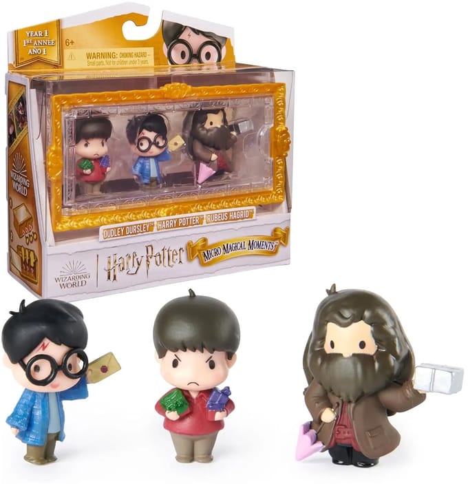 Harry Potter Micro Magical Moment figuren 3 pack - Harry Dudley Hagrid