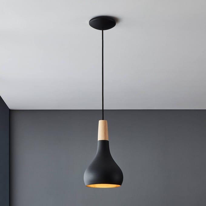 EGLO Sabinar Hanglamp - E27 - Ø 18 cm - Zwart|Bruin