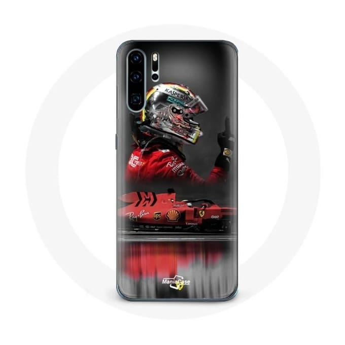 Coque - MANIACASE - Samsung Galaxy P30 Pro - Formule 1 - Sebastian Vettel - Rouge rouge