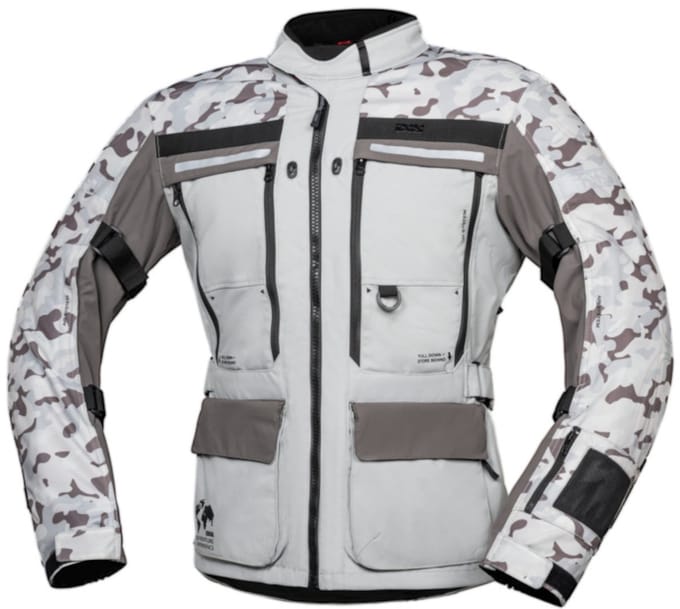 IXS Montevideo-Air 3.0 Grijs Camo Textiele Motorjas - Jas