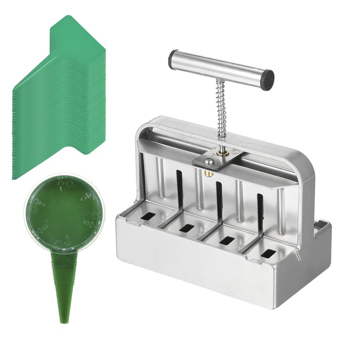 Bodemblokker Bodemblokmaker 2 inch 8-cellige bodemblokkeringstoolkit met 3 maten zaadpinnen Hole digger + seeder