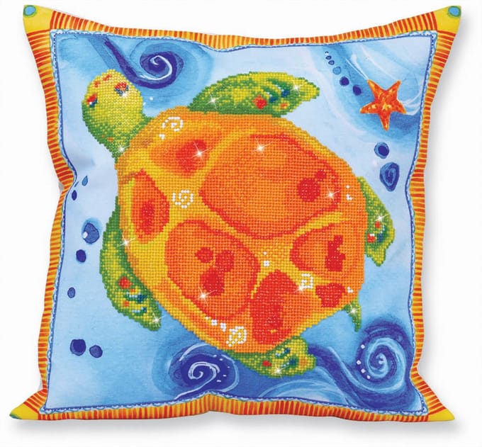 Diamond Dotz® Kussensloop Turtle Journey - Diamond Painting (45x45 cm)