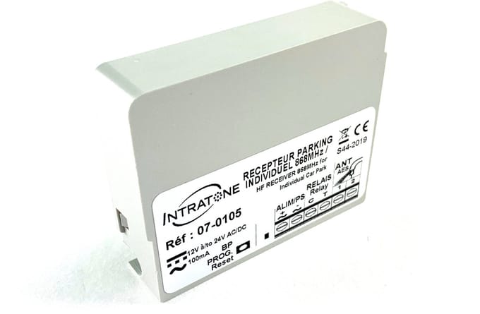 Intratone RF Ontvanger in behuizing, 1 kanaals.