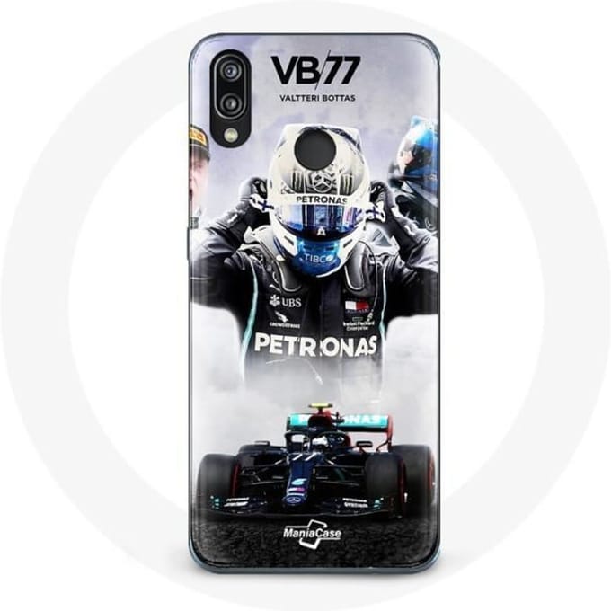 Coque pour Huawei P20 Lite - Formule 1 - Valtteri Bottas - Souple - Noir - Sportif noir
