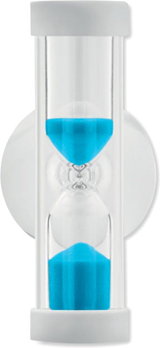 Douchetimer zandloper met zuignap - Waterbesparende douchewekker - Doucheklok - 3,5-4 minuten - Blauw