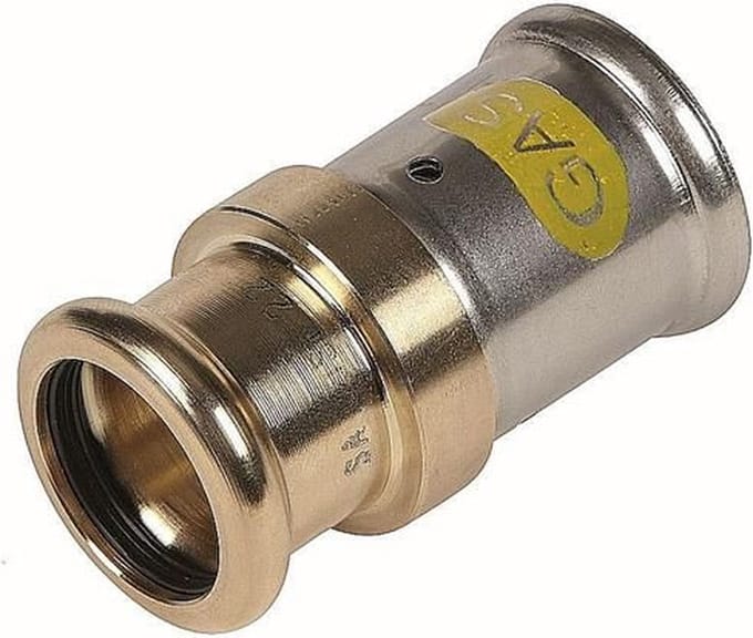 HENCO MS Overgangskoppeling V-M profiel 26mm x Cu 22 pers/pe