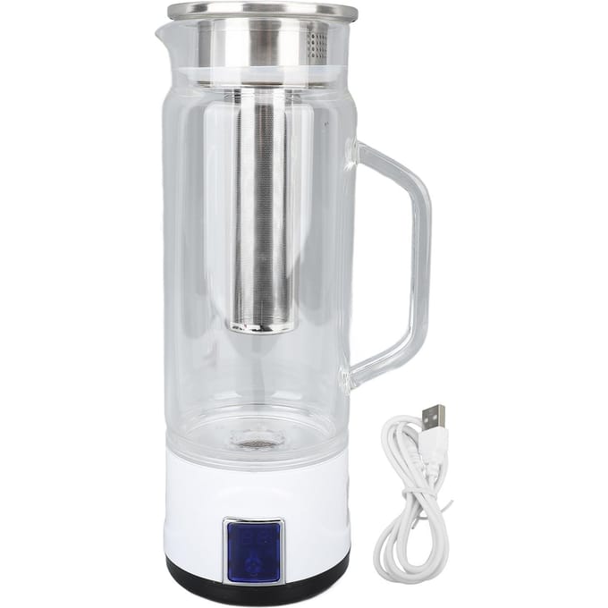 Waterkan met waterstof Rijke waterstofwatergenerator Machine met thee-infuser 1000 ml inhoud L white