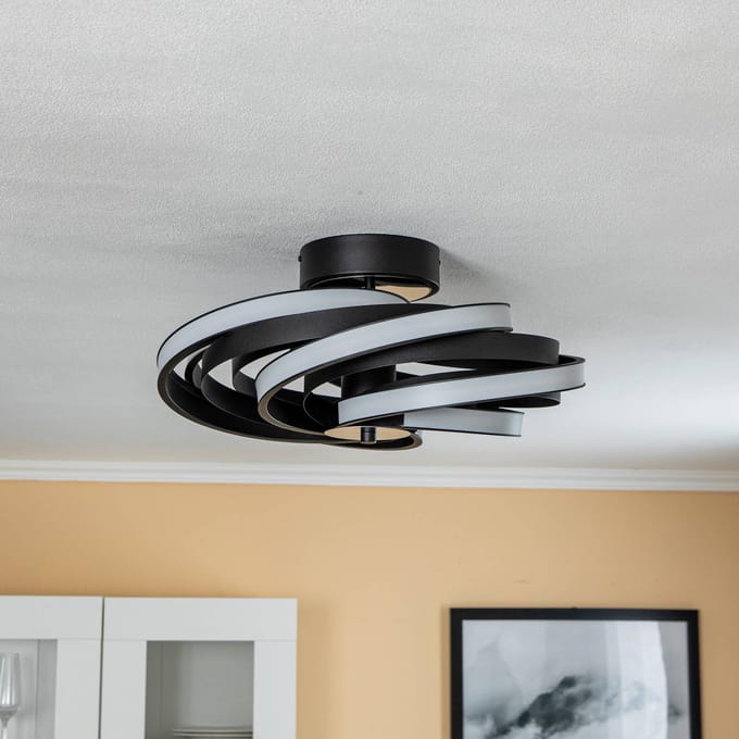 Domiluce LED plafondlamp Zoya in mat zwart