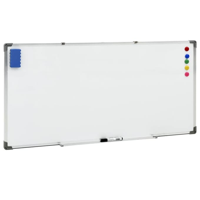 vidaXL - Whiteboard - magnetisch - 110x60 - cm - staal - wit