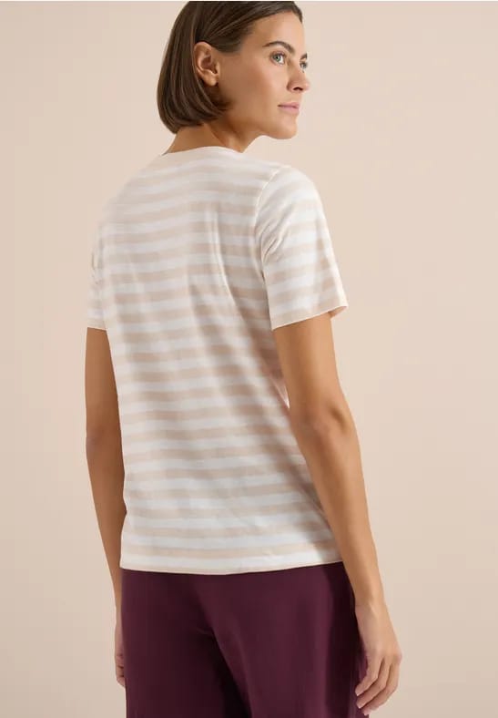 Shirt met ronde hals en strepen