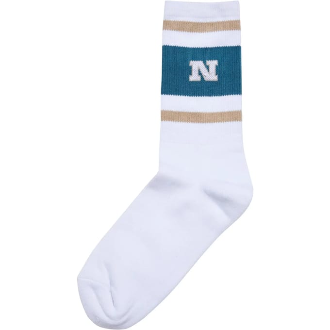 Urban Classics - College Team Socks unionbeige/bottlegreen/white Sokken - 43/46 - Wit