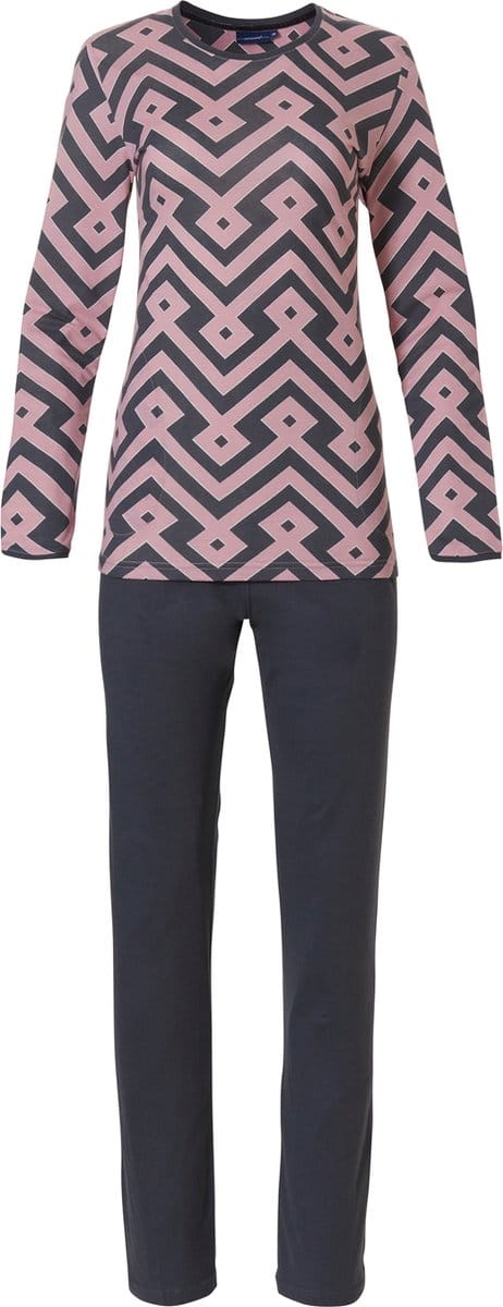 Pastunette - Graphic Mauve - Pyjamaset - Roze/Grijs - Maat 44