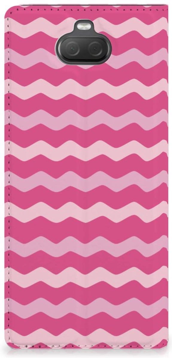 Sony Xperia 10 Plus Hoesje met Magneet Waves Pink