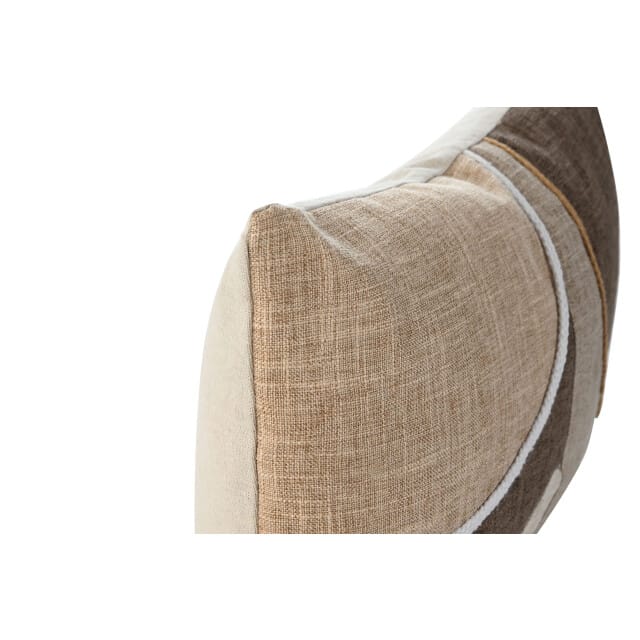 Sierkussen LOREA Katoen 50 x 30 cm – Bruin & Beige – Decoratief Patchwork – Inclusief Vulling