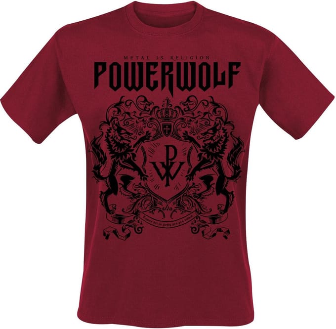 Powerwolf Logo (red) Heren T-shirt - rood - XL