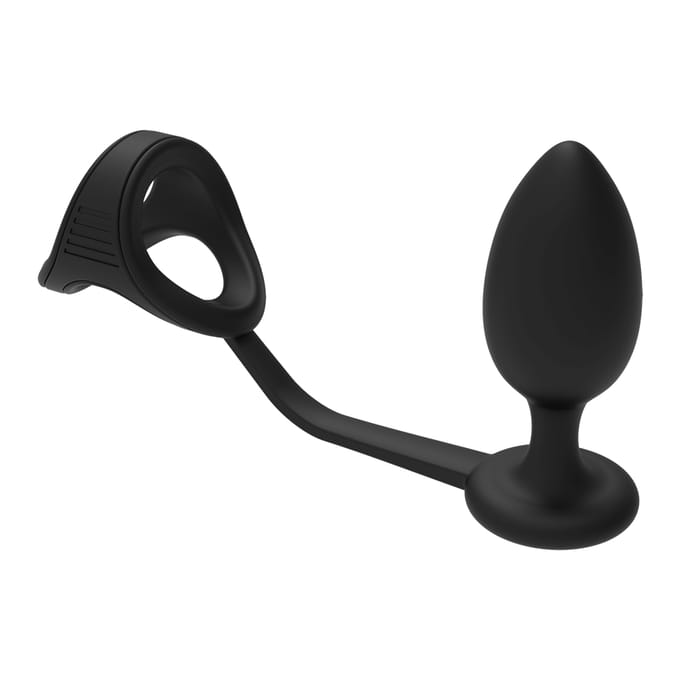 'Ramrod - Cockstrap with Anal Plug', 10 cm