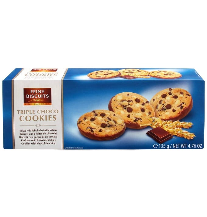 Feiny Biscuits Cookies Triple Chocolat 135 g