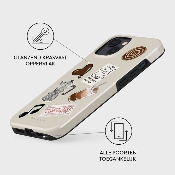 BURGA Tough MagSafe Case geschikt voor Apple iPhone 15 - MagSafe - Oat Milk Please