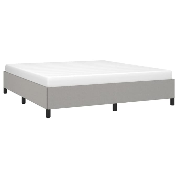 vidaXL - Bedframe - zonder - matras - stof - lichtgrijs - 160x200 - cm