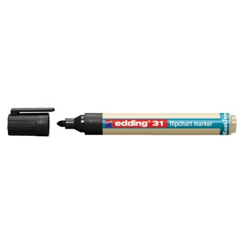 Viltstift edding 31 EcoLine voor flipover rond 1.5-3mm zwart