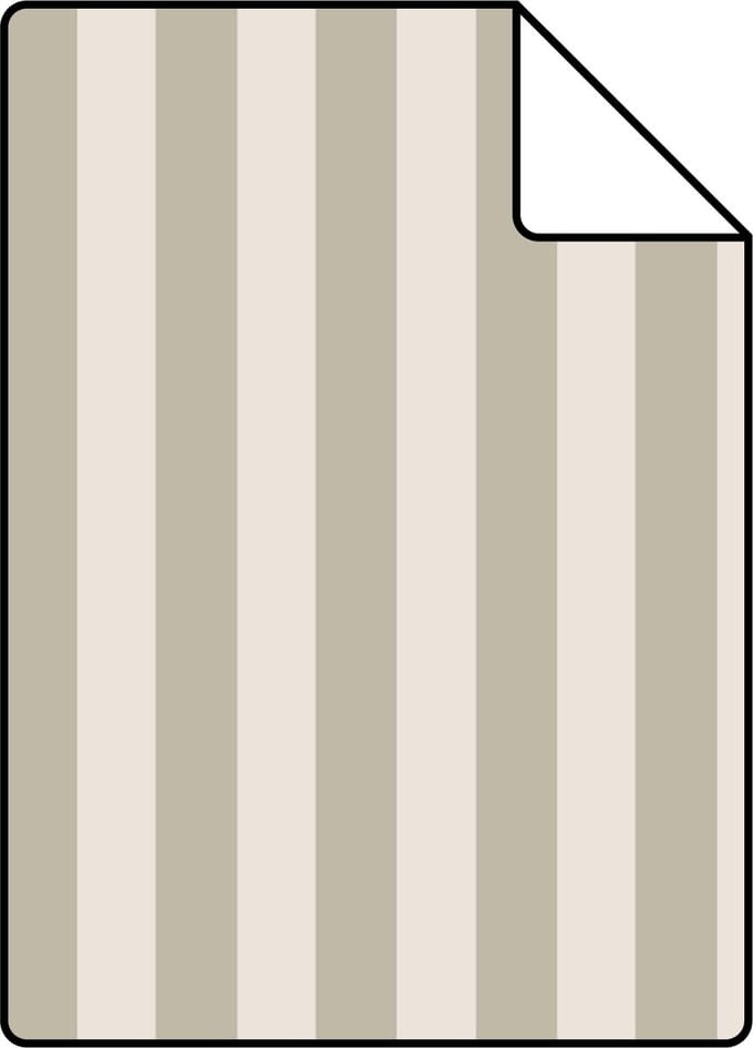 Proefstaal ESTAhome behang strepen zand beige - 26.5 x 21 cm - 130955-S