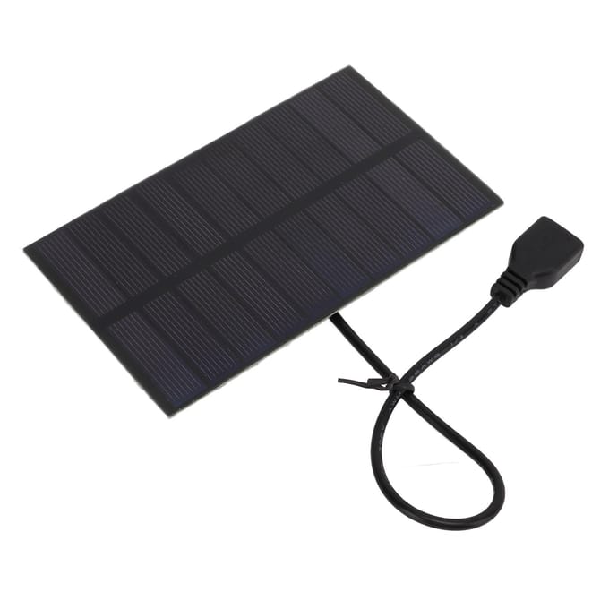 1,5W 5V Monokristallijn Silicium DIY Zonnepanelen met USB-interface Flexibel Mini Zonnepaneel black