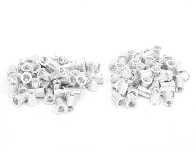 Dailygoods - 100 Stuks Aluminium Klinkmoeren Platte Kop