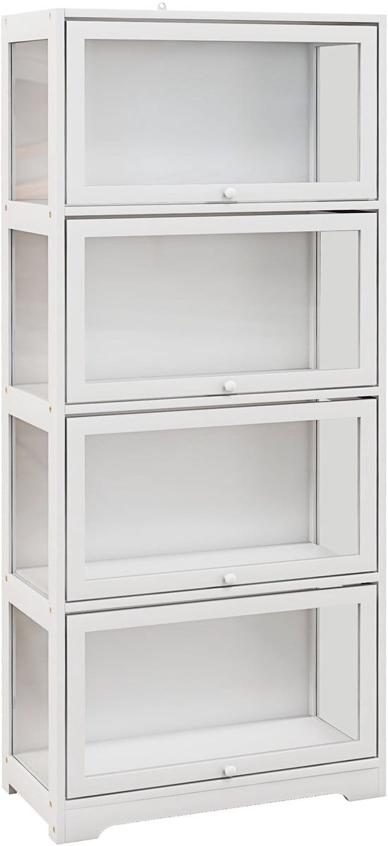 HOMCOM-vitrinekast-MDF-59x30x139cm-wit