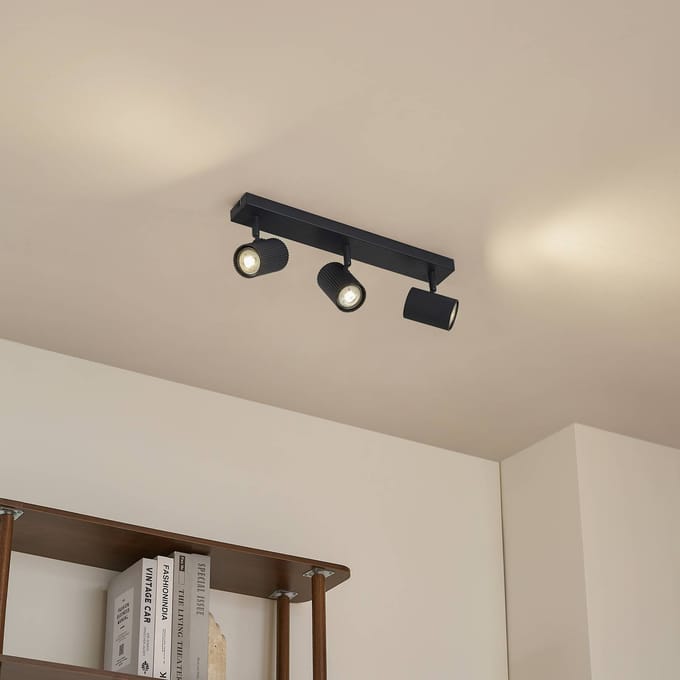 Lindby - buitenspot - 3lichts - Aluminium, ijzer - H: 13.5 cm - GU10 - donkergrijs
