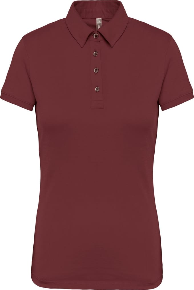 Kariban Damespolo korte mouwen van jersey K263 - Wine - XL
