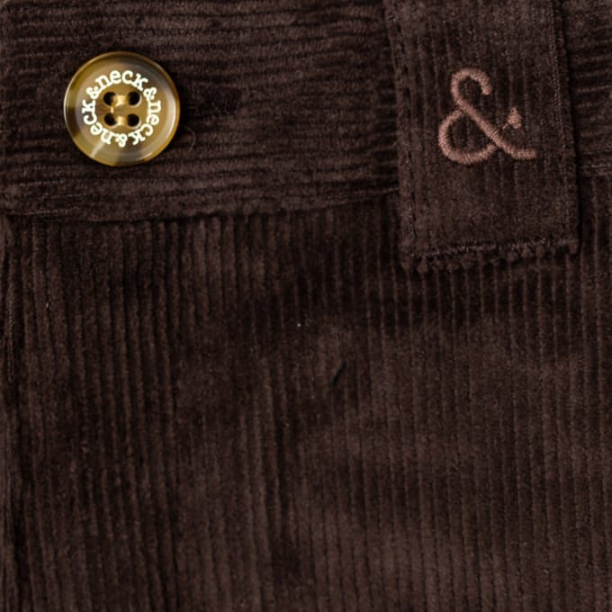 Corduroy jongensbroek met verstelbare elastische tailleband 17I14902