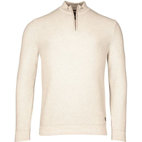 Baileys Trui Two-Tone Jacquard Half Zip Collar Allover Plated Kitt Melange / male