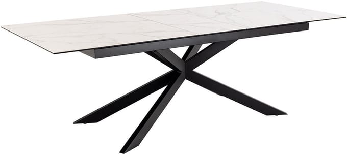 Giga Living Eettafel Jorvik - Uitschuifbaar Wit Keramiek - 240x100x76cm