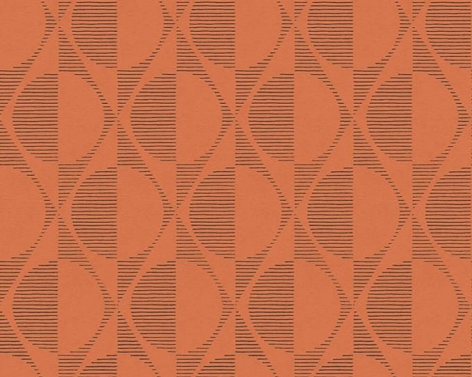 SYMMETRISCH RETRO BEHANG - Oranje Zwart - AS Creation Pop Style