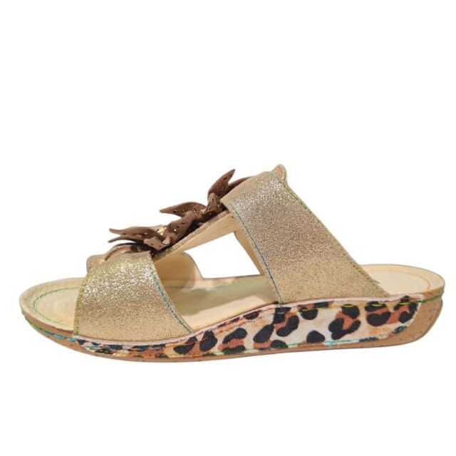 Laura Vita Slipper Linao 01 SL918-1D Brons Combi Dames - Brons - 38