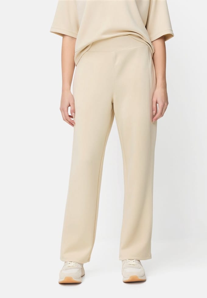 camel active Jogger met elastische tailleband - Maat womenswear-L - Parelwit