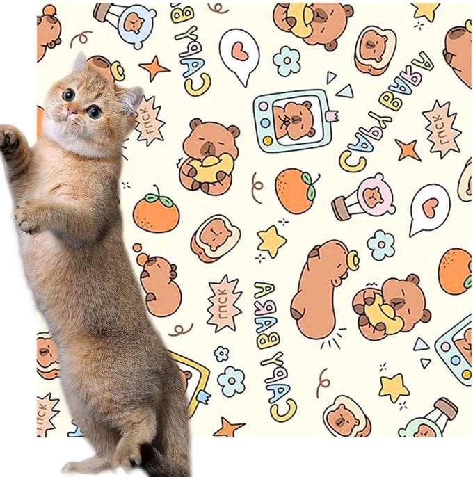 Kattenwikkel - Inbakerdoek kat - Dierverzorging - Capibara print - 45x45cm - Grijs