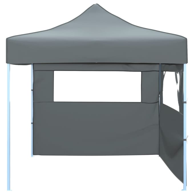 vidaXL - Vouwtent - pop-up - met - 2 - zijwanden - 3x3 - m - antraciet