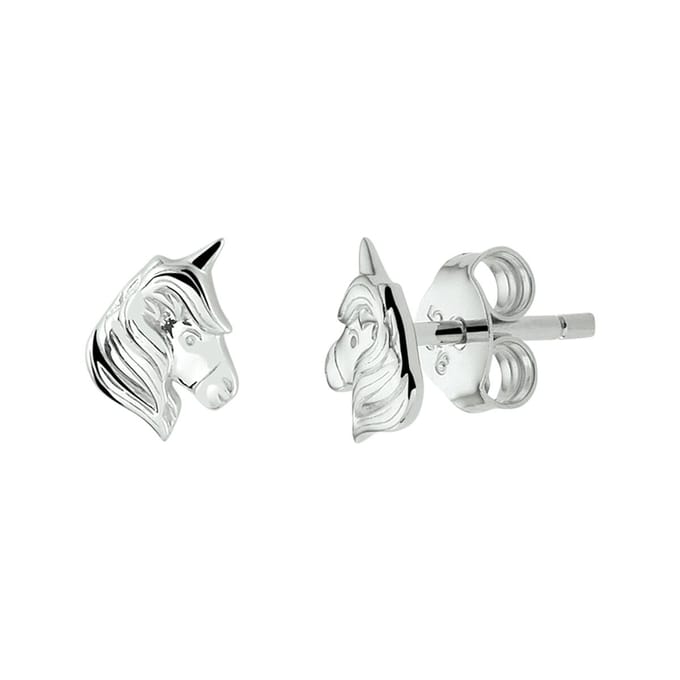Zilveren oorknoppen eenhoorn - PSN1337154