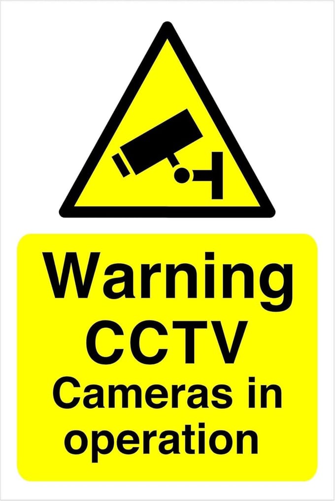 CCTV Waarschuwingssticker voor Beveiliging - 200 x 150 mm