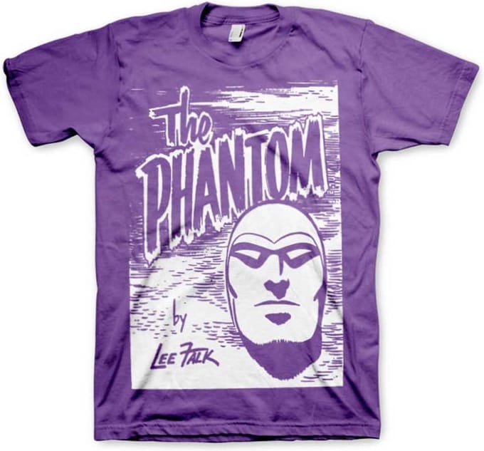 The Phantom Heren Tshirt -L- Sketch Paars