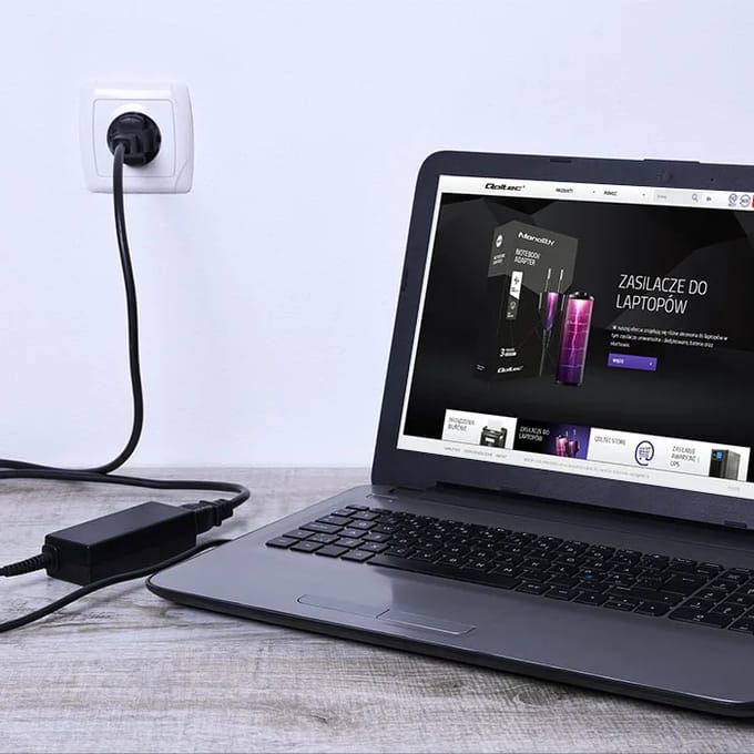 Qoltec-voeding voor Acer-laptops, 90W. |     19V |     4,74A |     5.5*1.7 |     +Stroomkabel