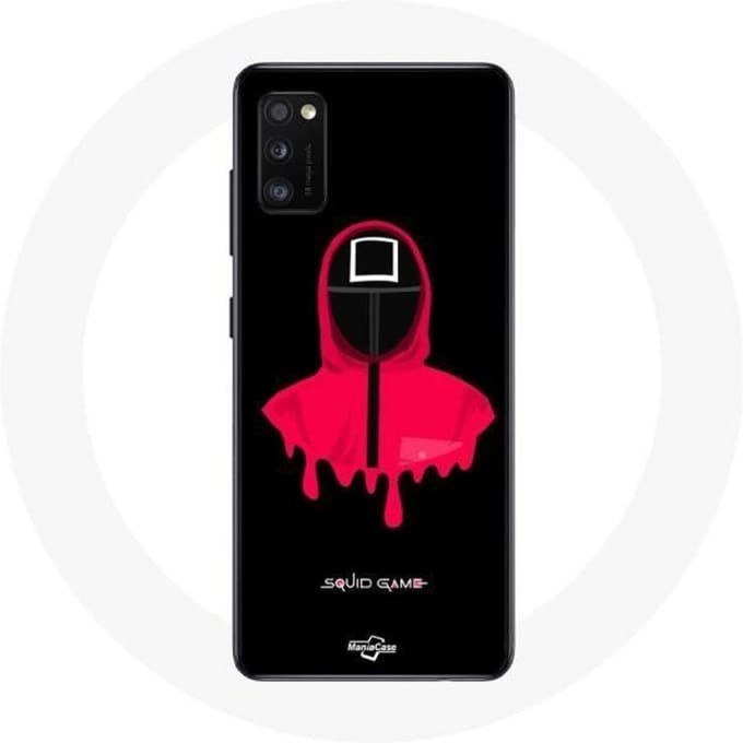 Coque - Samsung - Galaxy A41 - Souple - Noir - Squid Game masque carré