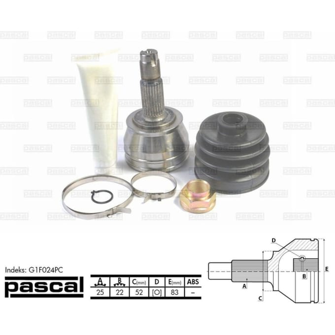 Homokineet reparatie set, aandrijfas PASCAL G1F024PC