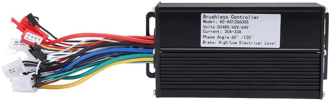Allecto - Borstelloze motorcontroller - 600 W - Aluminiumlegering - Elektrische motorcontroller - Voor e-bike-scooter - Zwart