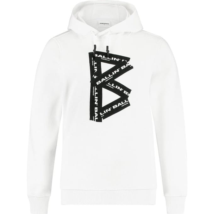 Ballin Amsterdam -  Jongens Regular Fit   Hoodie  - Wit - Maat 152