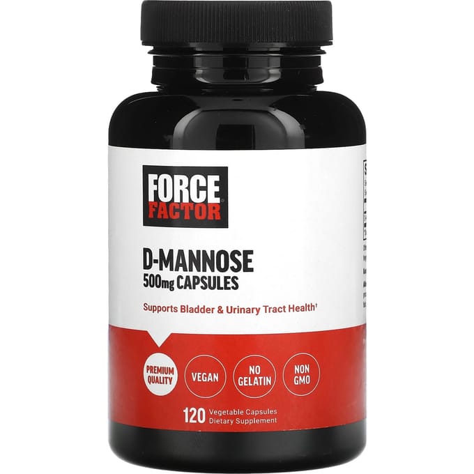 Force Factor, d-mannose, 500mg, 120 gélules végétales